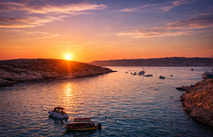 Assista ao pôr do sol em Comino, Blue Lagoon